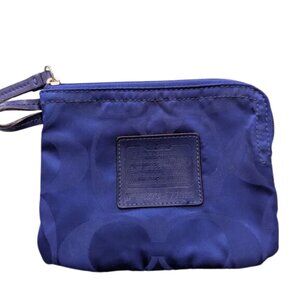 Coach Blue Small Bag Purse Zipper Bag Blue